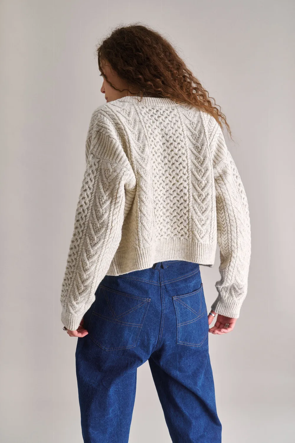 Komodo Charlie Cardigan Natur Lambswool