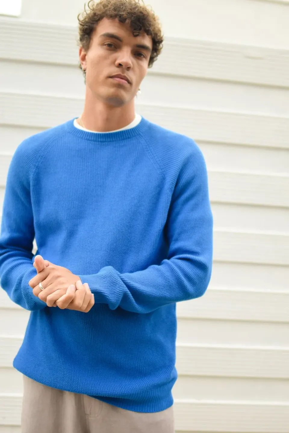 Komodo Fog Pullover Herren Blau Bio-Baumwolle