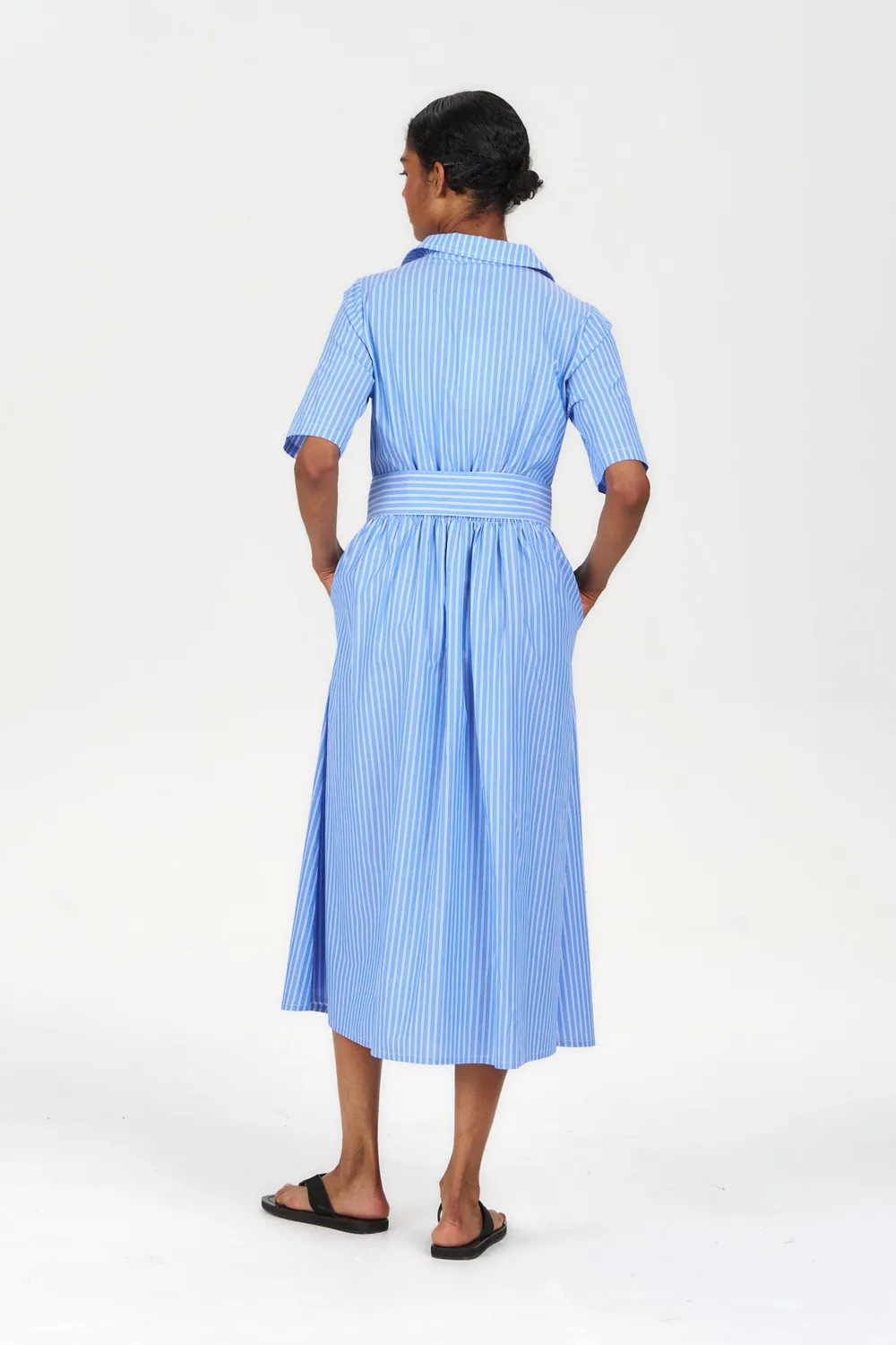 Komodo Shore Dress Kleid blaustreif Bio-Baumwolle