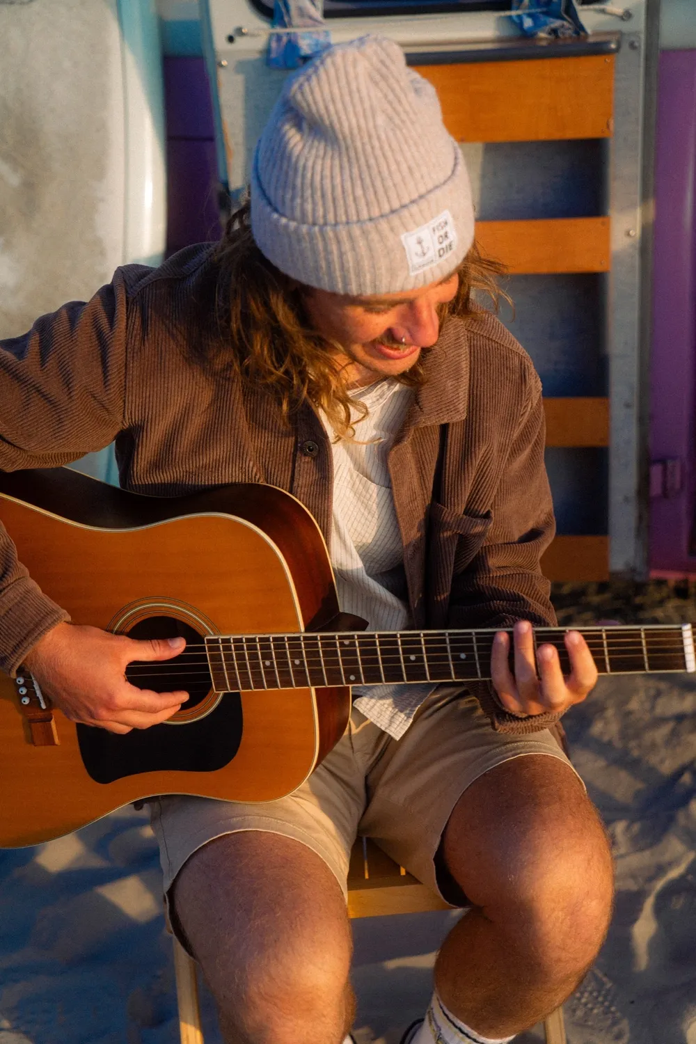 LAKOR Fish or Die Beanie sand Wolle Onesize