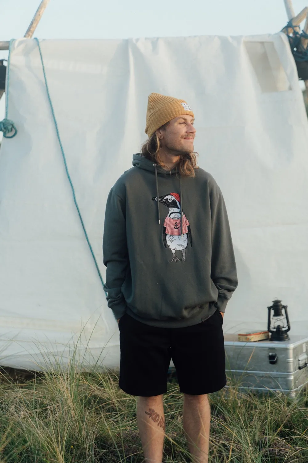 Lakor African Penguin Hoodie Urban Chic Bio-Baumwolle