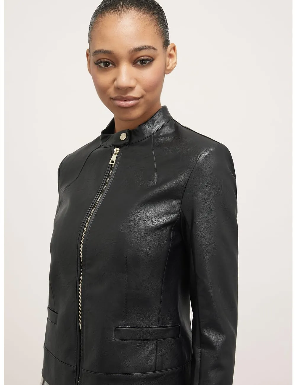 Motivi Blousonjacke Jacke beschichtet mit Stehkragen