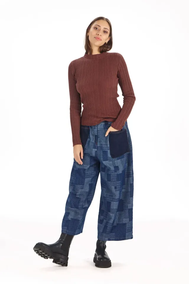 KOMODO MOLLIE Jeanshose Bio-Baumwolle Patchwork