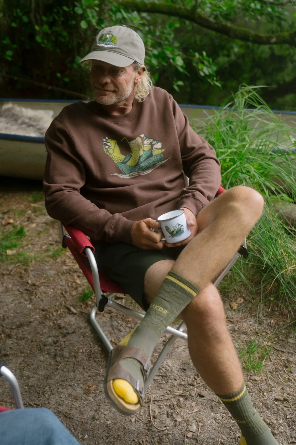 LAKOR Slow Flow Crewneck Sweatshirt Chicory Coffee Bio