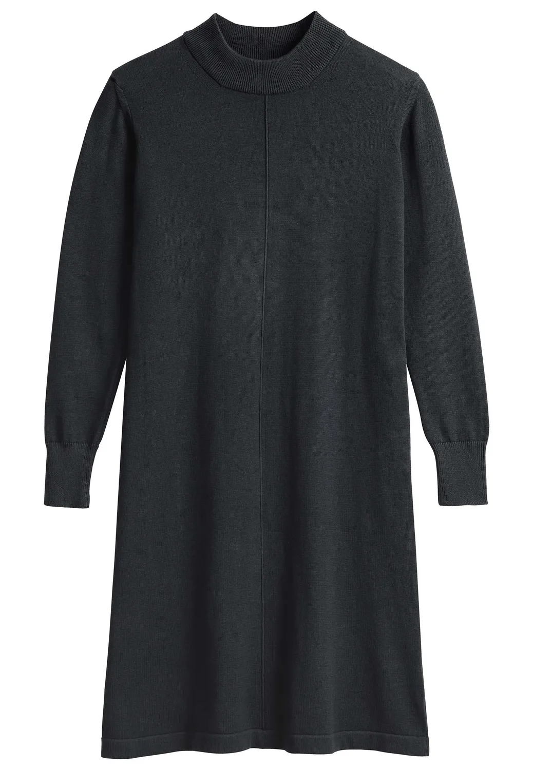 MELA HARLEEN Feinstrick Kleid navy Bio-Baumwolle