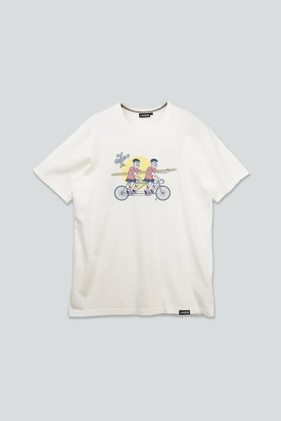 LAKOR Social Cyclist T-Shirt Star White Bio-Baumwolle