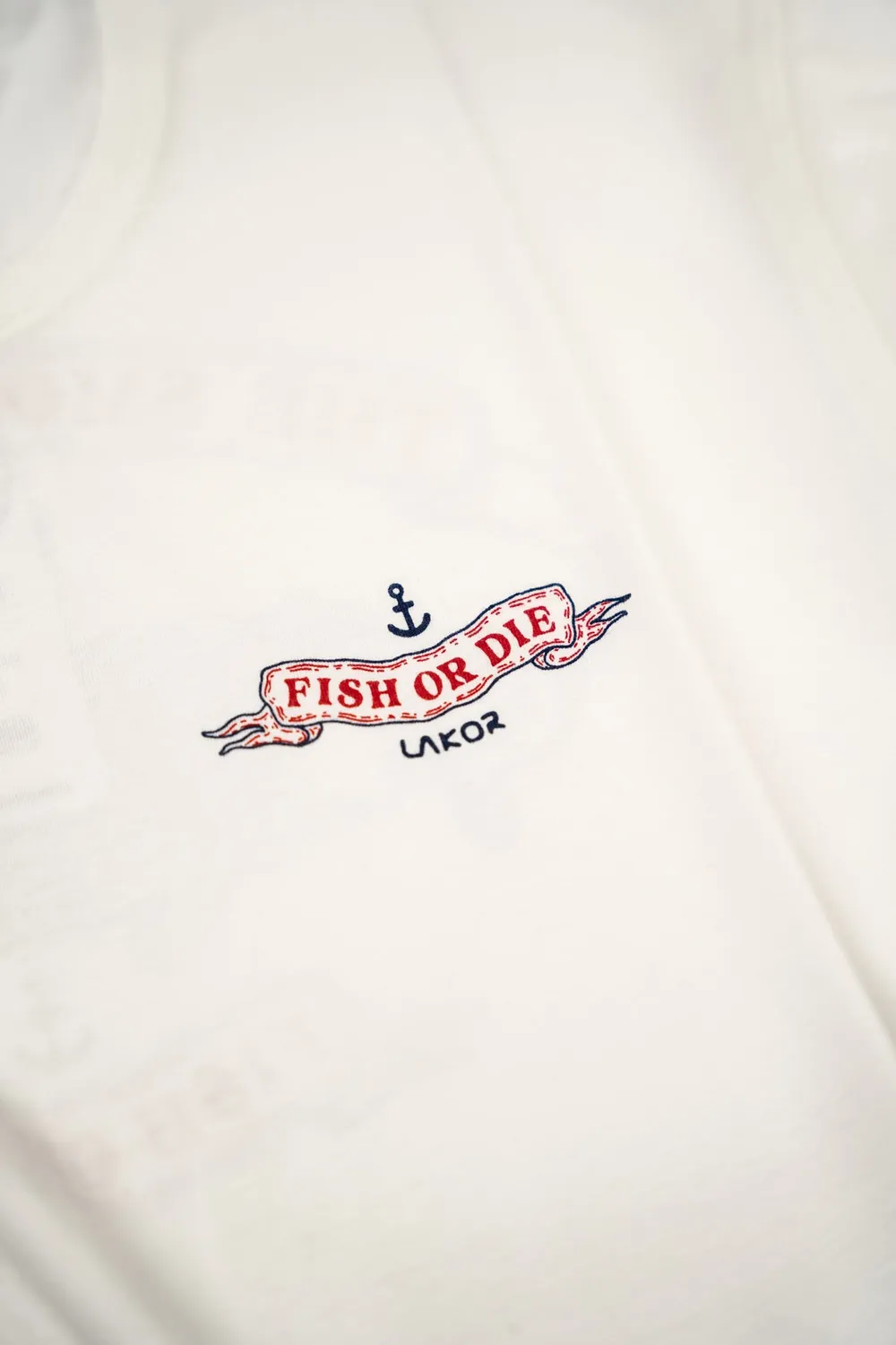 LAKOR The Smoking Salmon Back T-Shirt Star White Bio