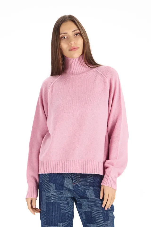 Komodo Millie Pullover Pink Merinowolle Oversize