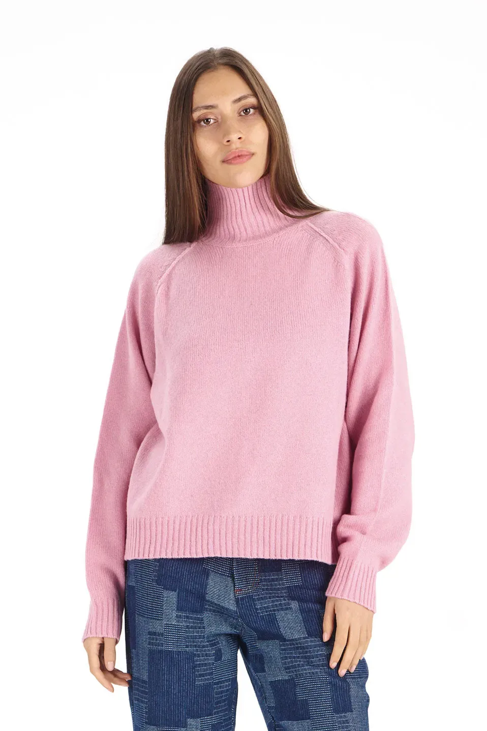 Komodo Millie Pullover Pink Merinowolle Oversize