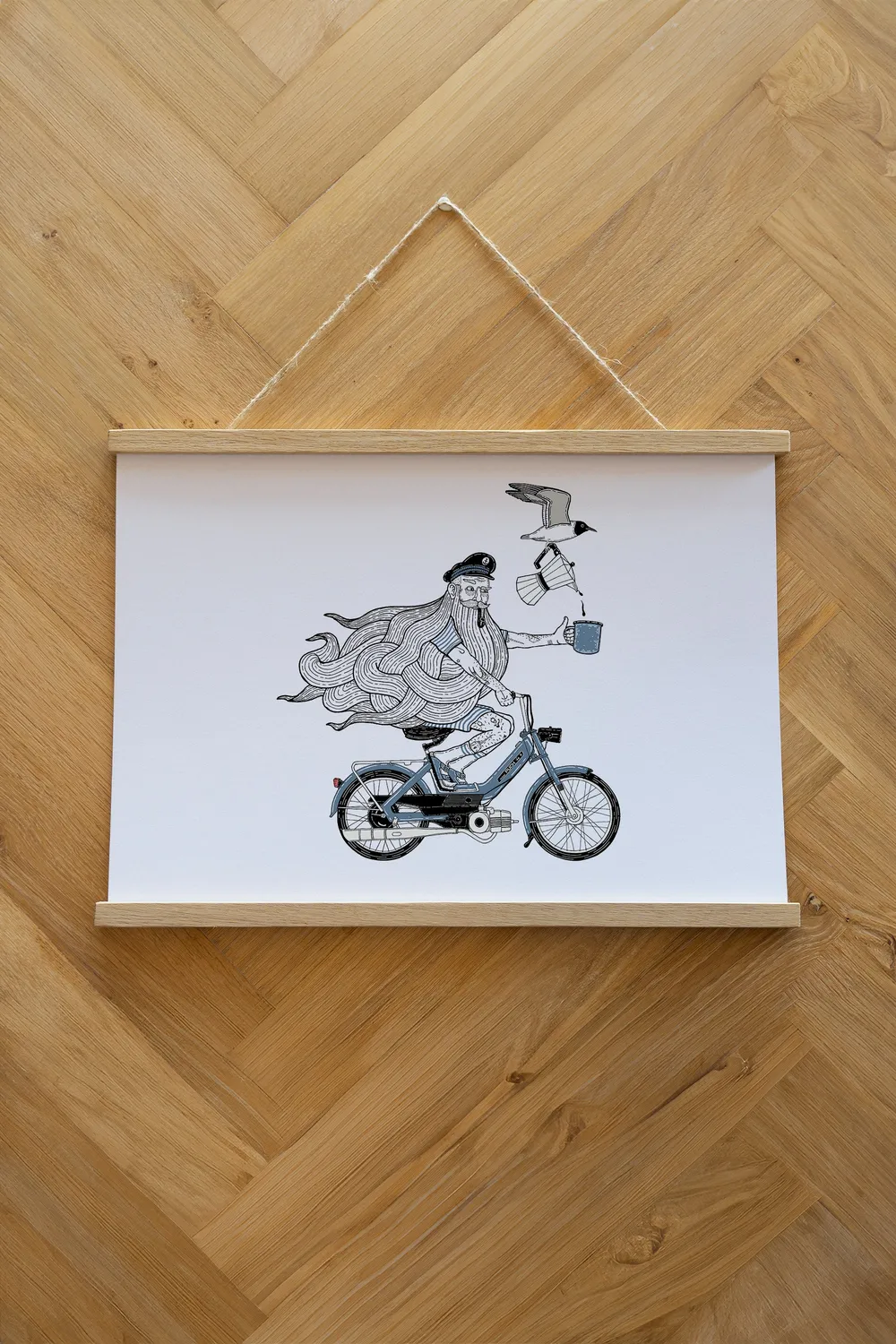 LAKOR Coffee On The Go Poster Weiß Onesize Humor