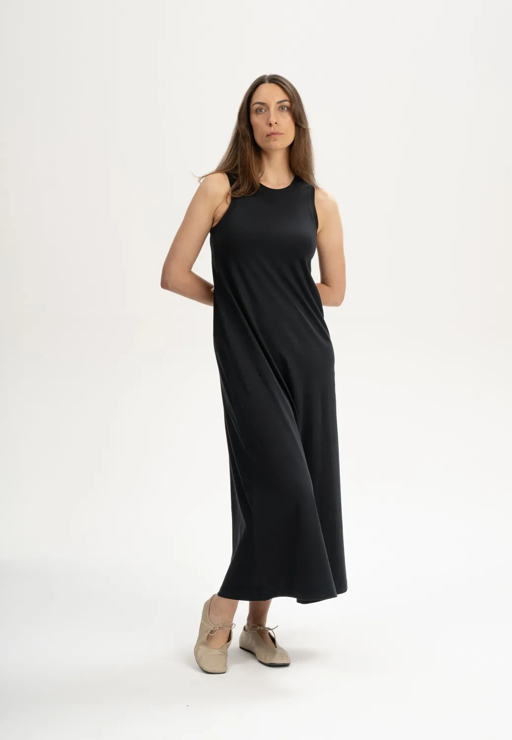 MELA MAHIKA Jersey Maxi Kleid thymian aus Baumwolle