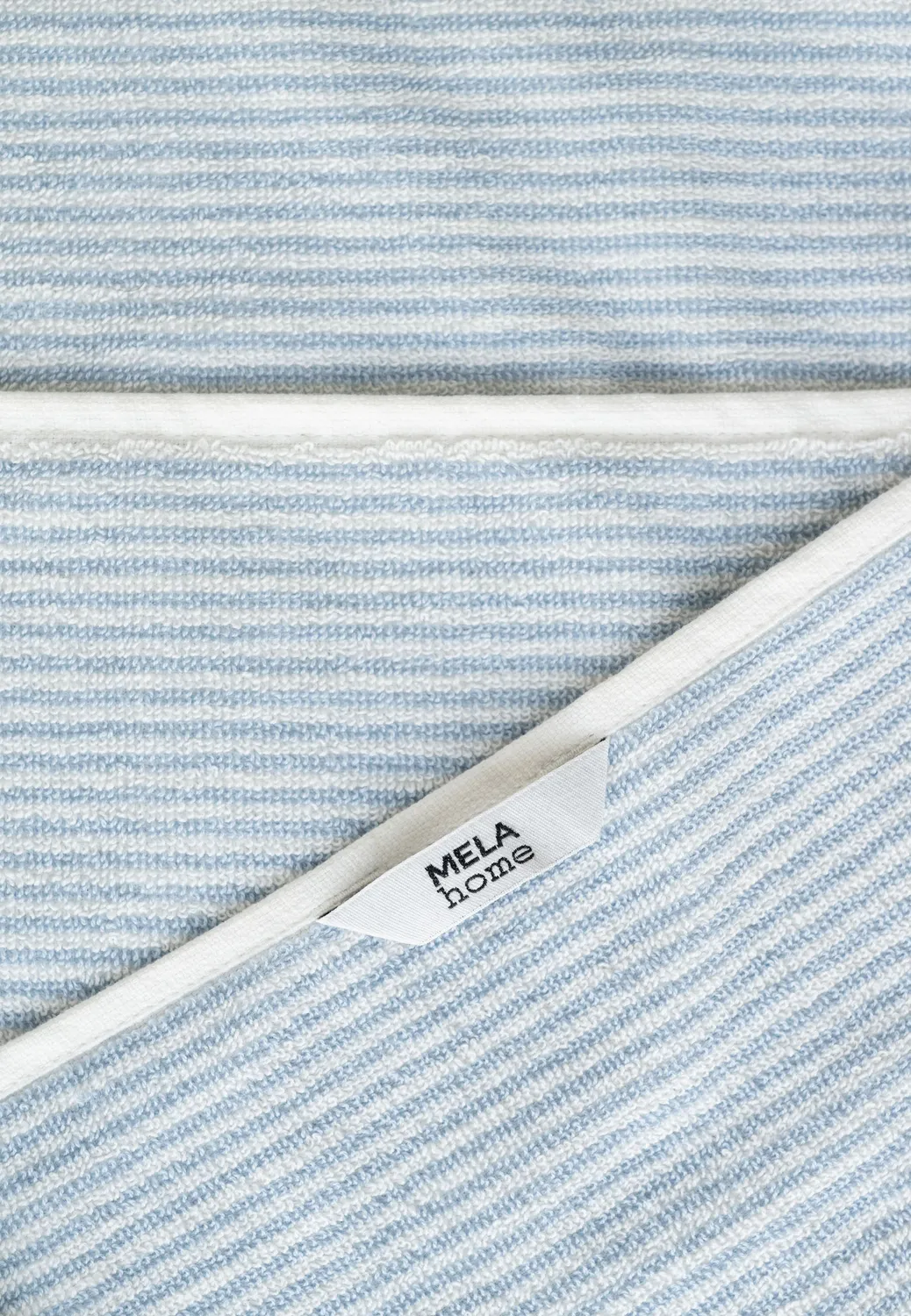 MELA TANVI Handtuch 50x100 cloudy blue gestreift