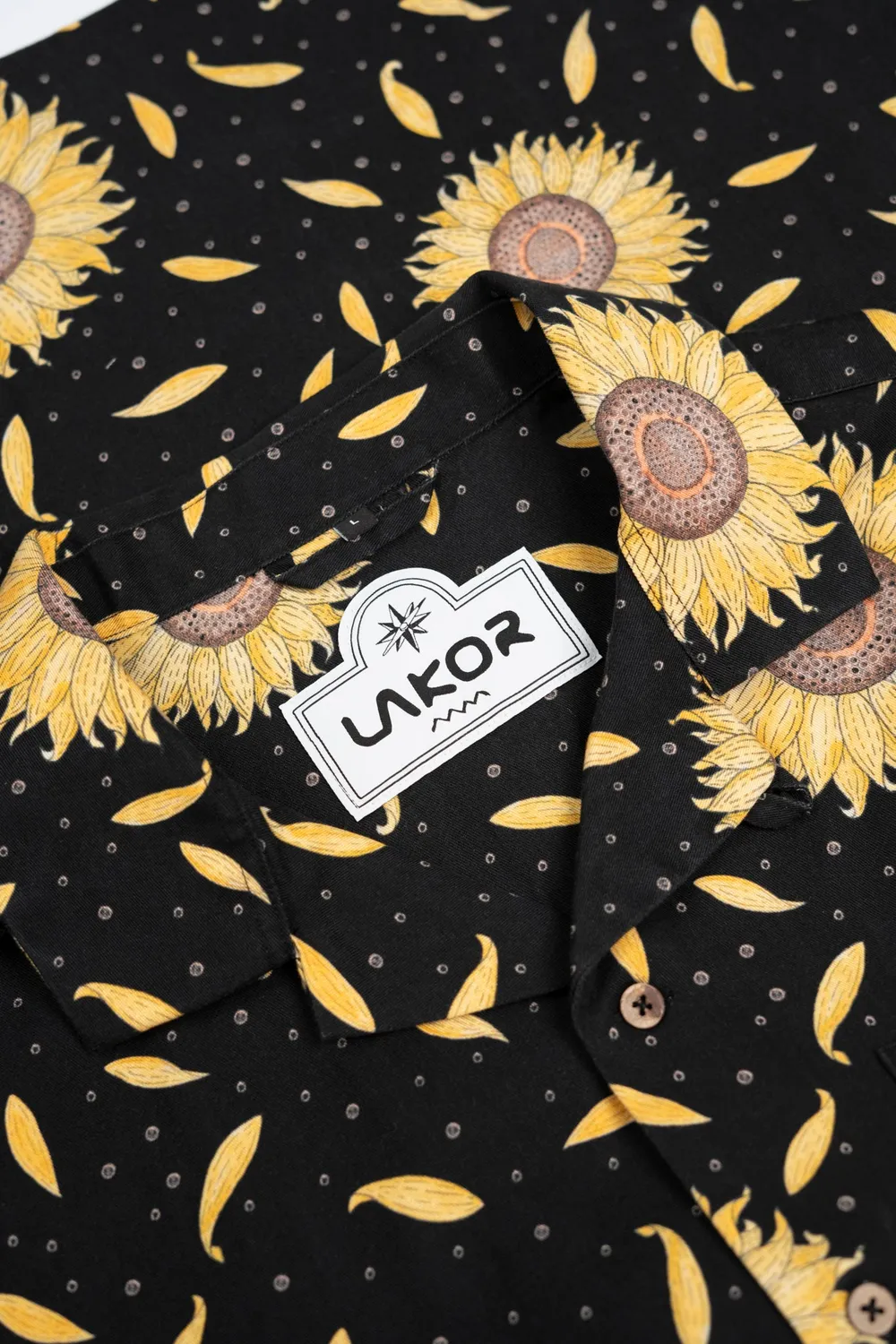 LAKOR Sunflower Kurzarmhemd Moonless Night Lyocell