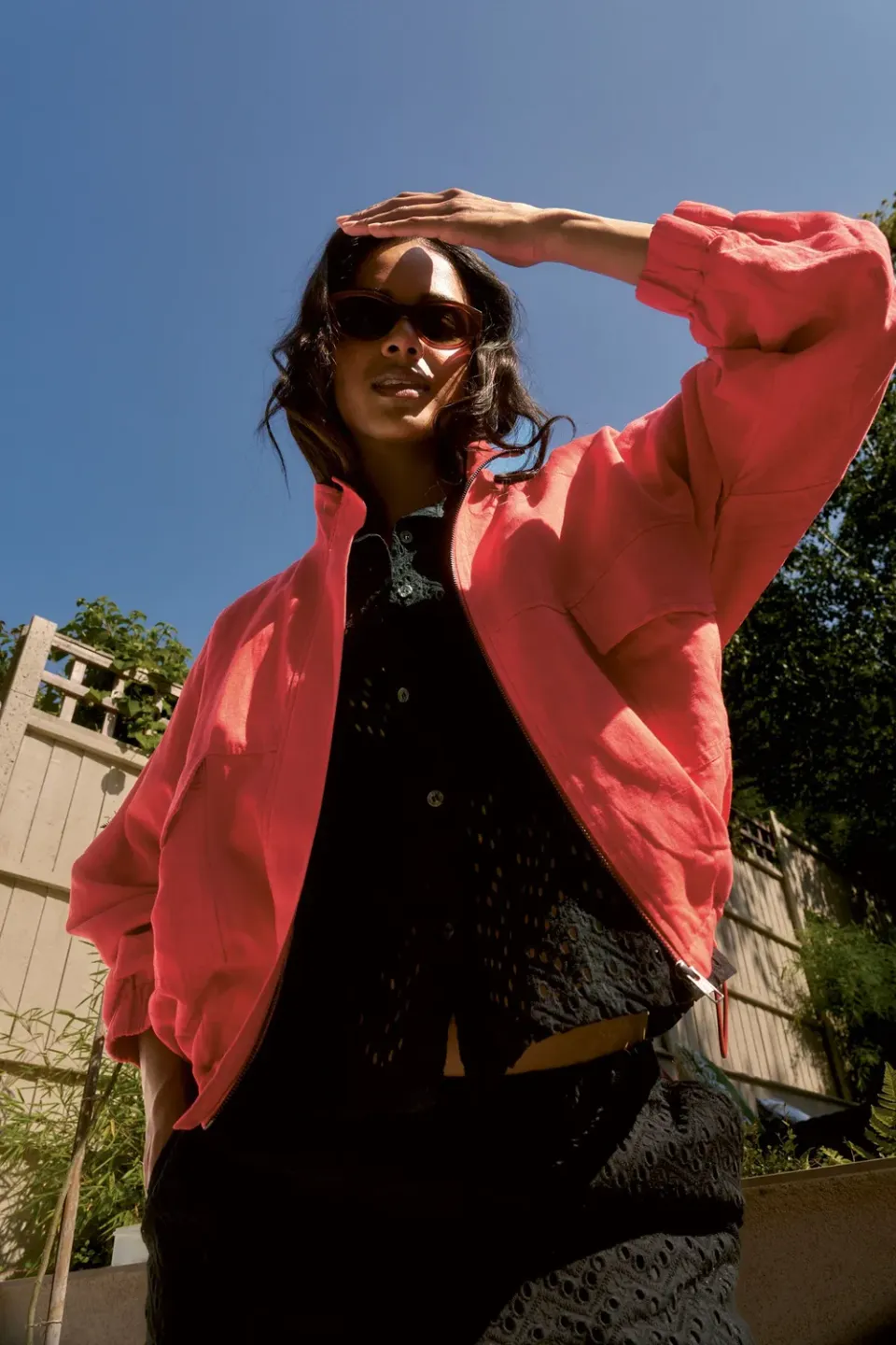 Komodo Koko Jacke Koralle Tencel-Leinen Damen