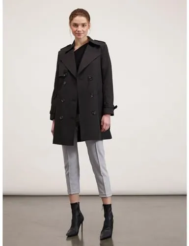 Motivi Trenchcoat mittellang schwarz Größe 44