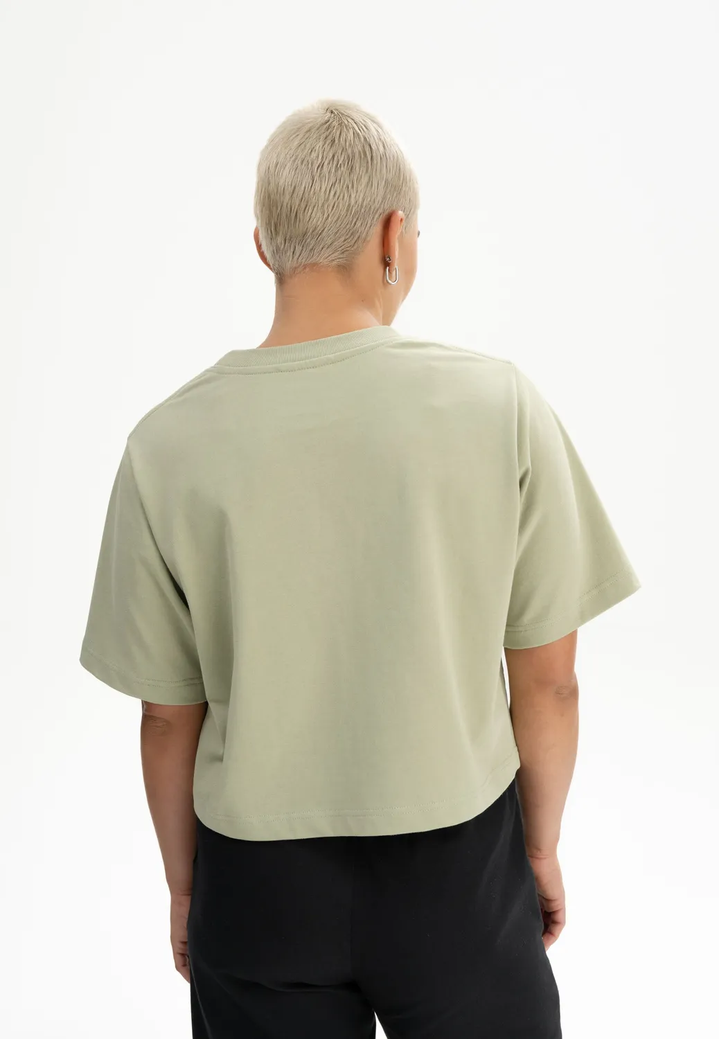 MELA JOSHNA T-Shirt cropped schwarz Bio