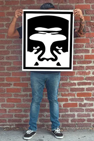 Obey 3-Face White Lithografie Set 3x 76x63 signiert