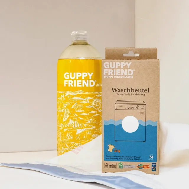 Langbrett Guppyfriend Filter & Care Set Waschbeutel mit Waschmittel