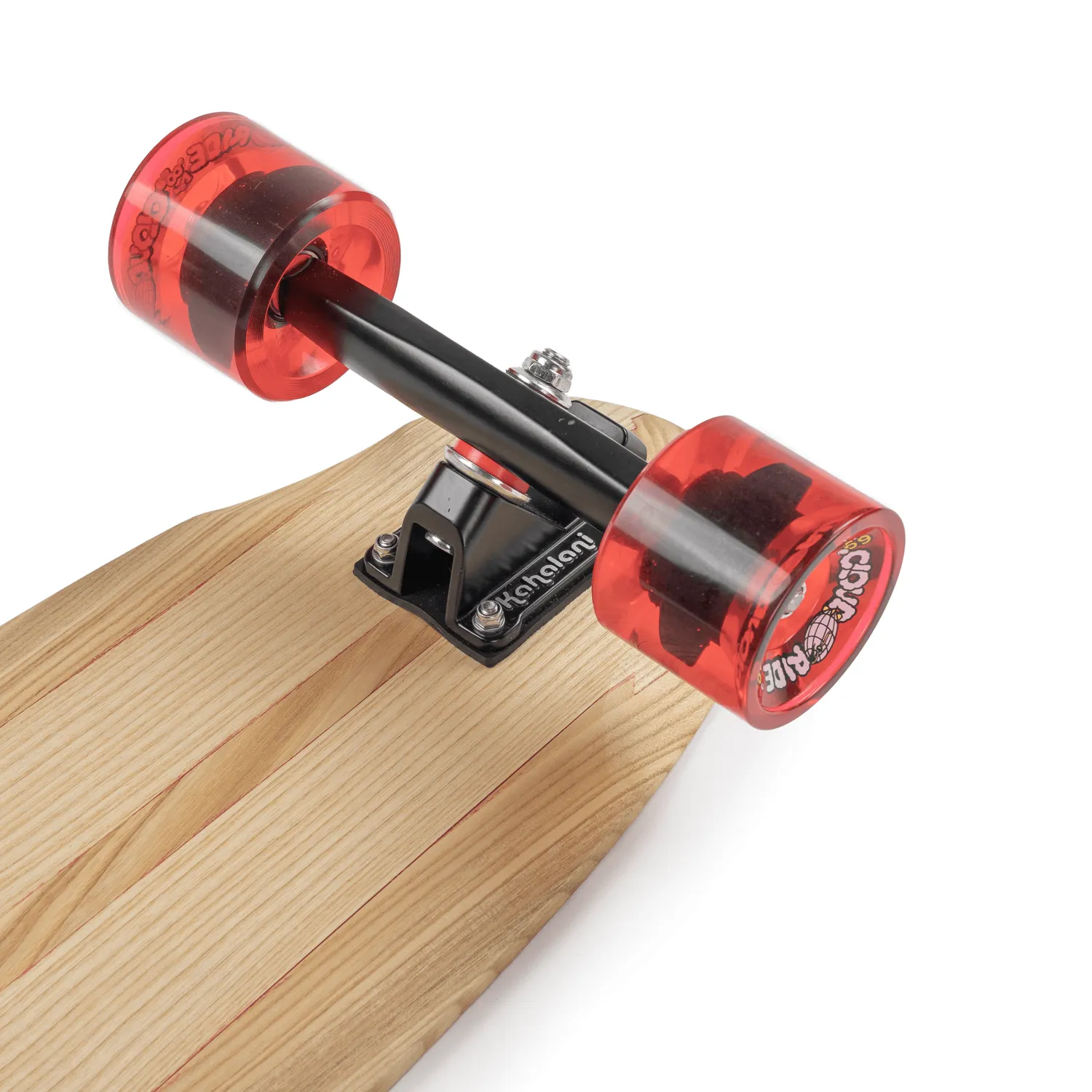 Langbrett LA Longboard 95 cm rot Holzdeck stabil