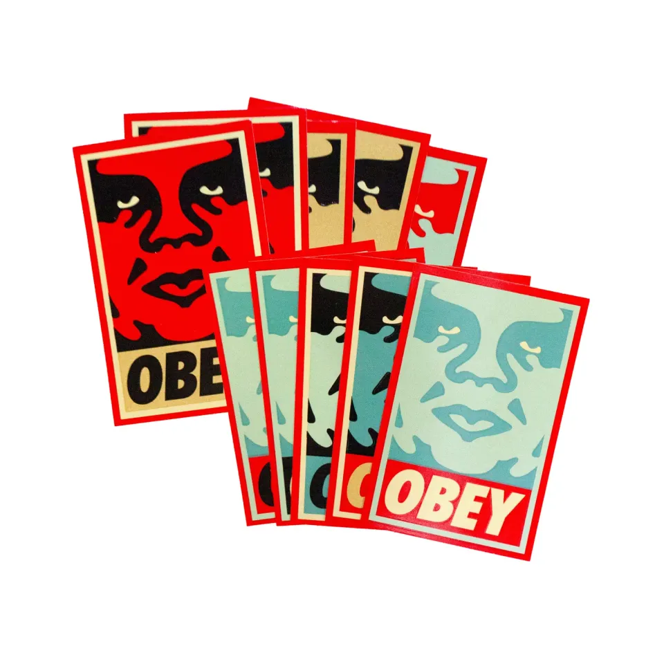 Obey Icon Color Face Sticker Pack 10 Stück