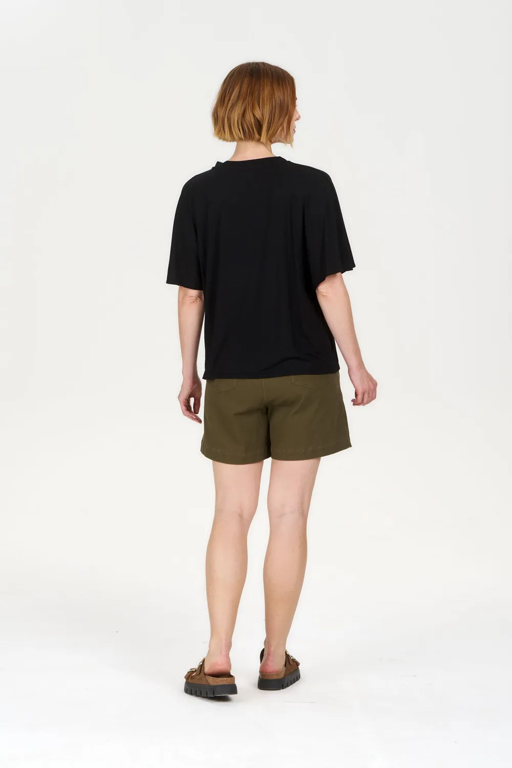 KOMODO AMELIA Shorts Khaki Bio-Baumwolle 36