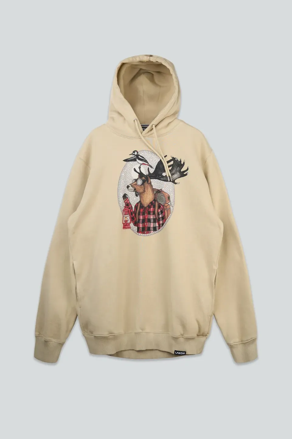 LAKOR Pathfinders Hoodie White Pepper Bio-Baumwolle