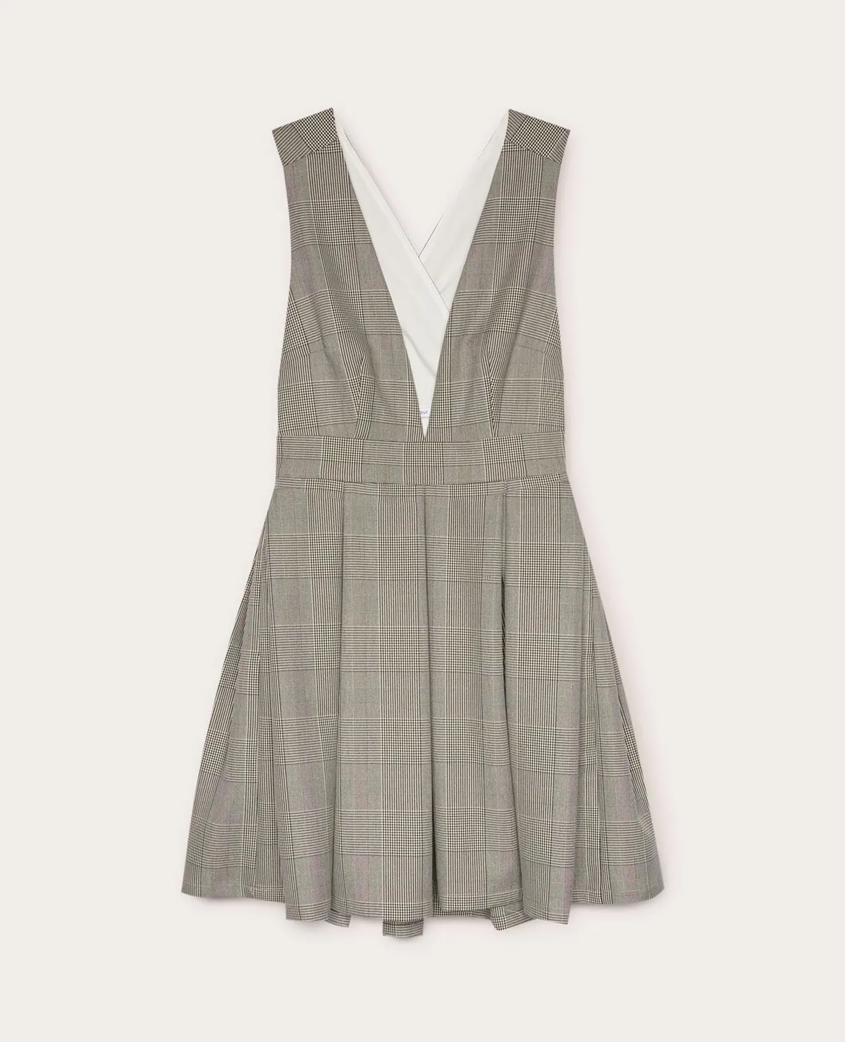 Motivi Karo-Kleid Freizeitkleid mit Kellerfalten