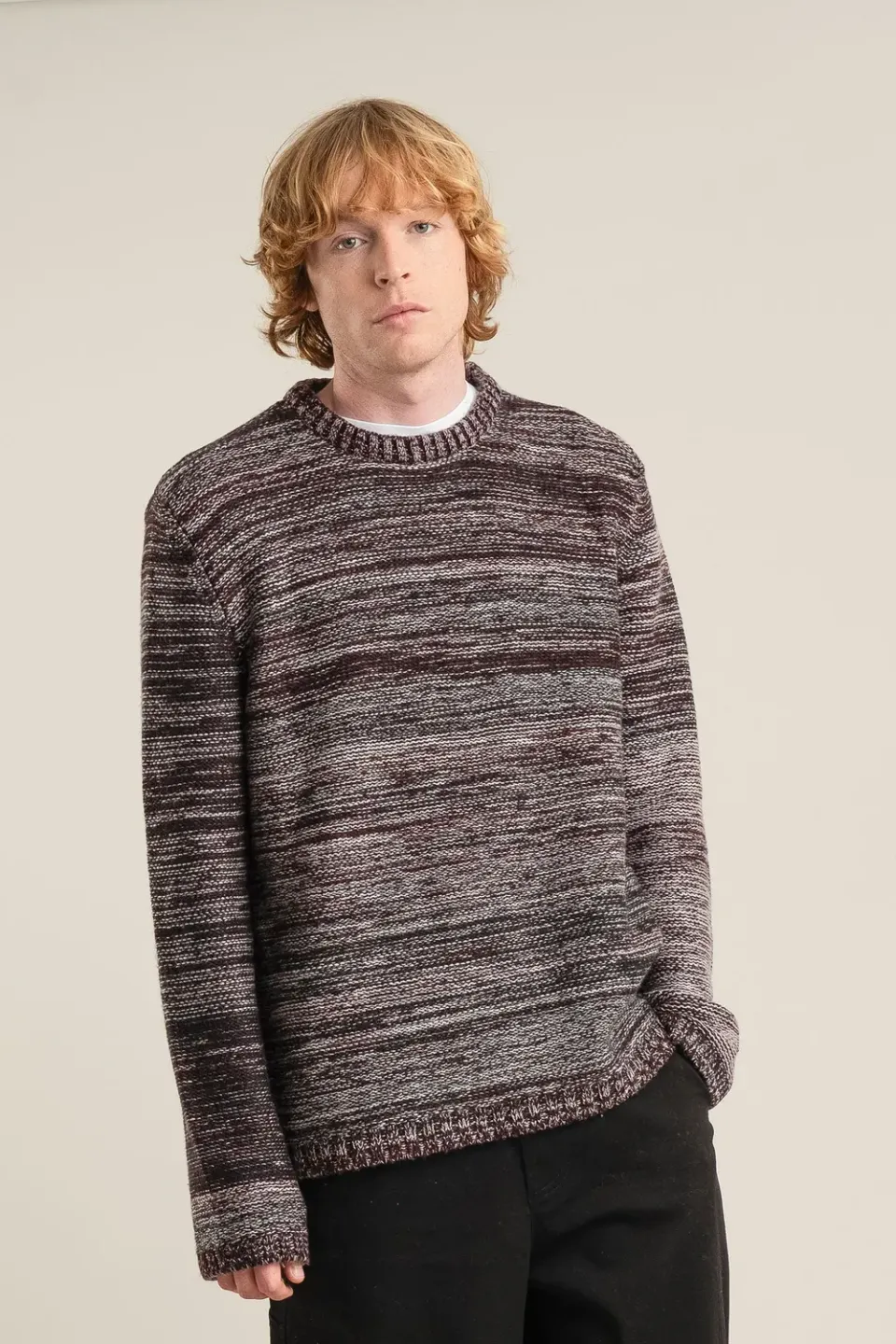 Komodo Glitch Pullover Braun Merinowolle Herren