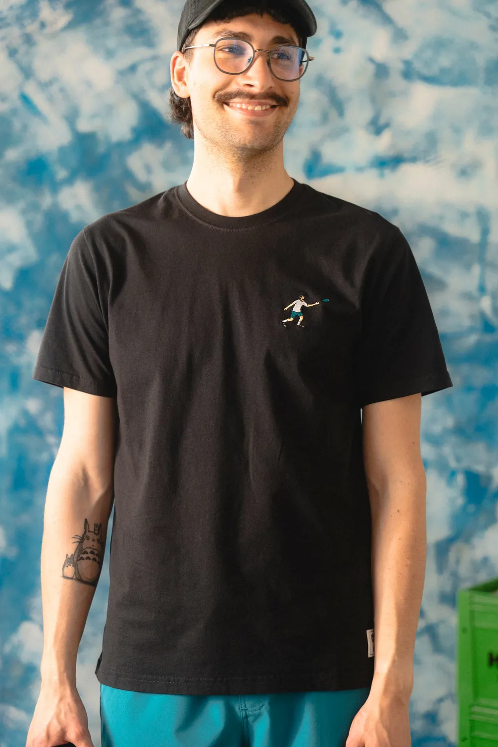 LAKOR Mini Frisbee Player T-Shirt Moonless Night Bio-Baumwolle