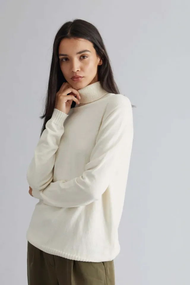 KOMODO ADIL Pullover Weiß Bio-Baumwolle Kaschmir