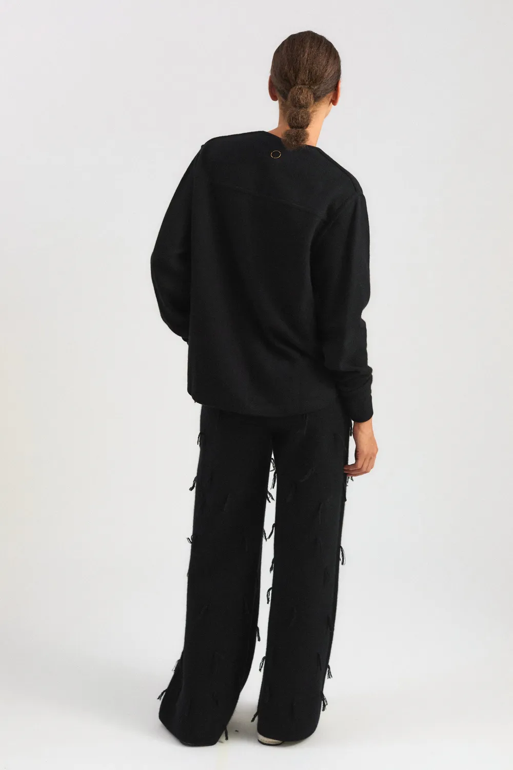 Oyuna Imura Hemd Schwarz Kaschmir Tuxedo