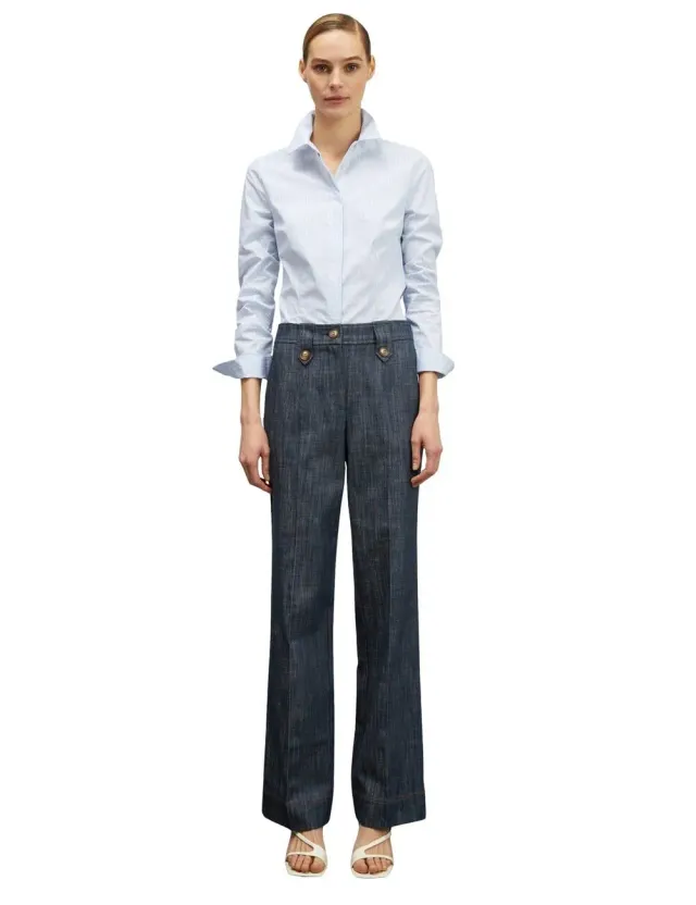 Motivi Jeans weites Bein Flamm-Optik