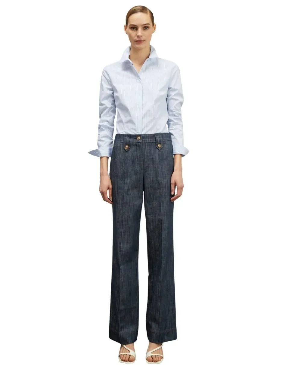 Motivi Jeans weites Bein Flamm-Optik