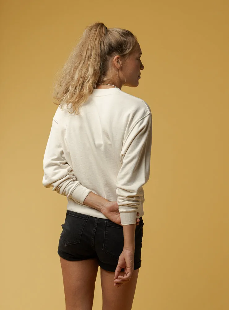 MELA RATI Sweatshirt schwarz Bio-Baumwolle Rundhals