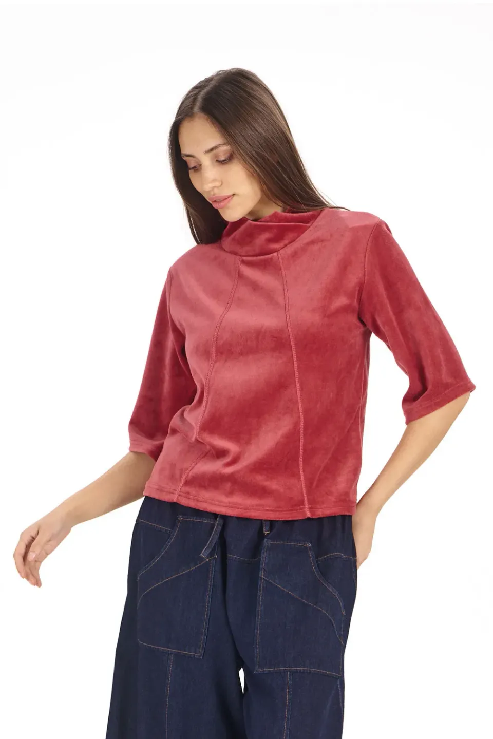 KOMODO SMOKE Top Rose Bio-Baumwollsamt