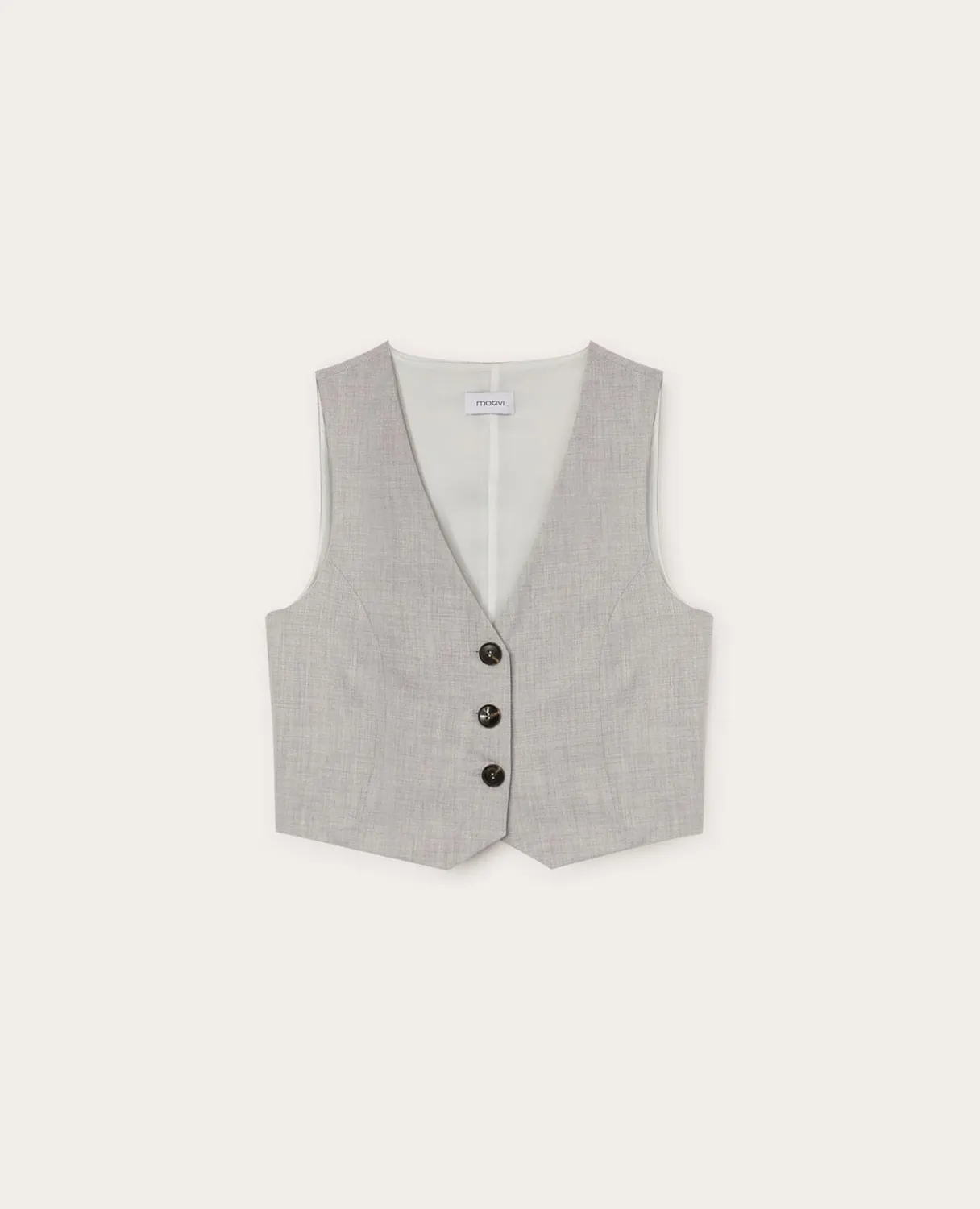 Motivi Kurze Weste mit 3 Knöpfen Weste Viskose
