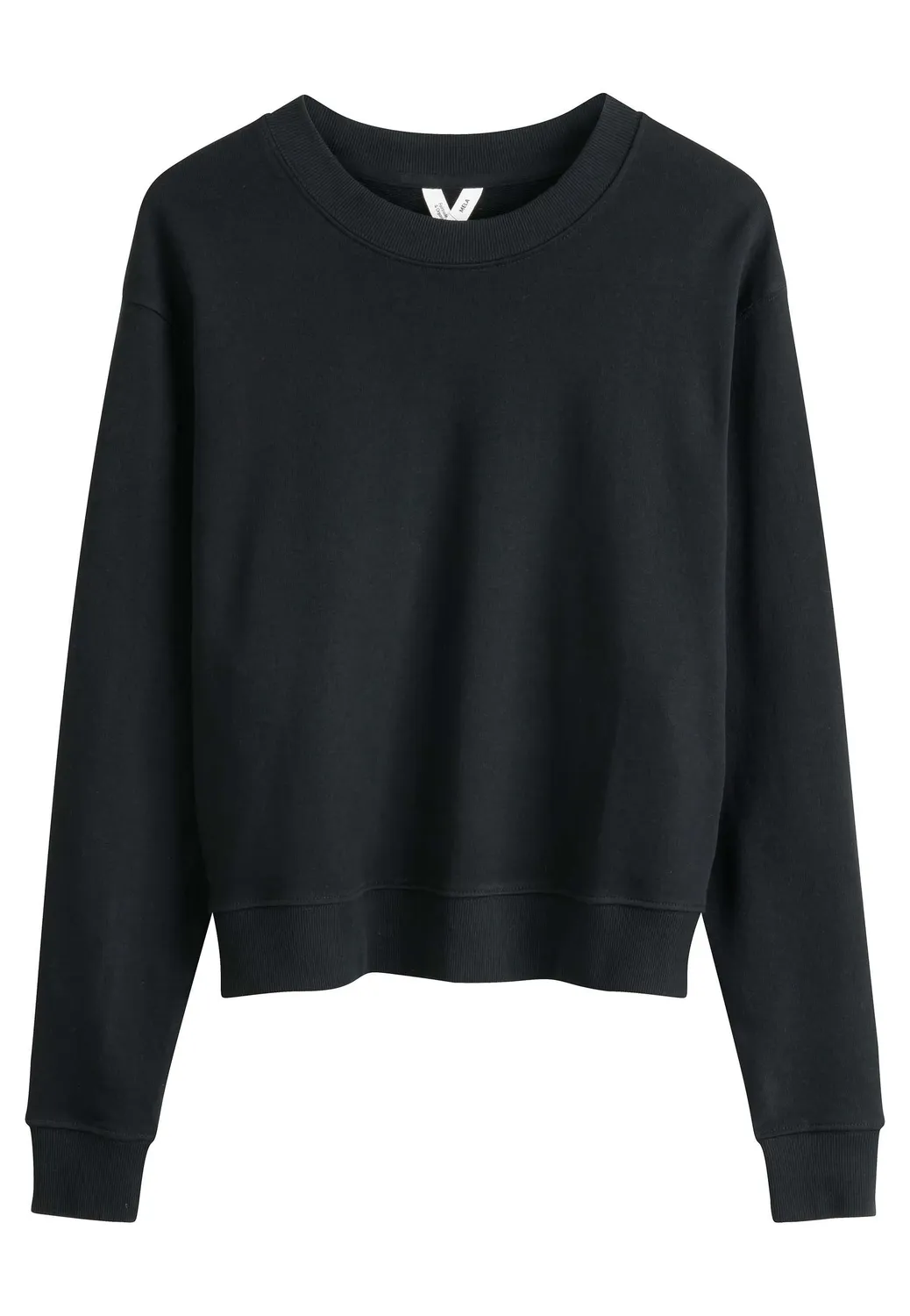 MELA RATI Sweatshirt schwarz Bio-Baumwolle Rundhals