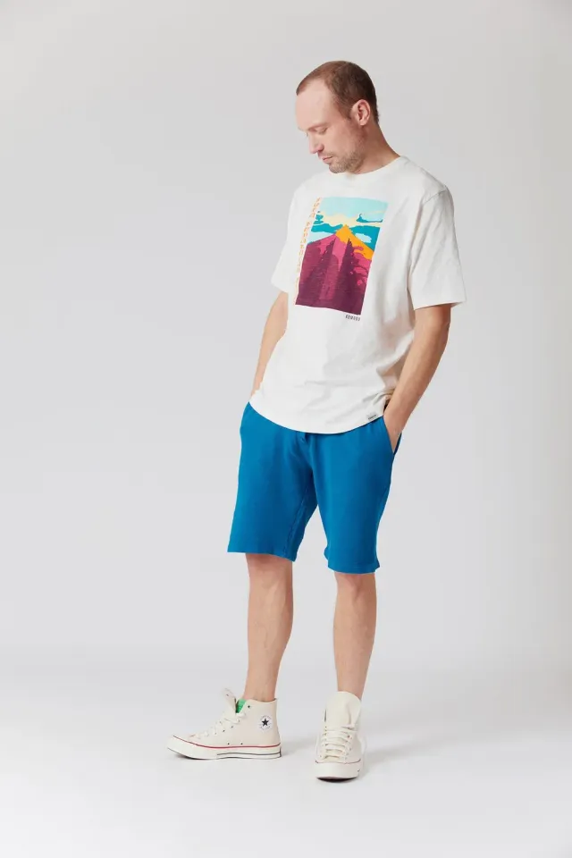 Komodo Flip Shorts Teal Bio-Baumwolle