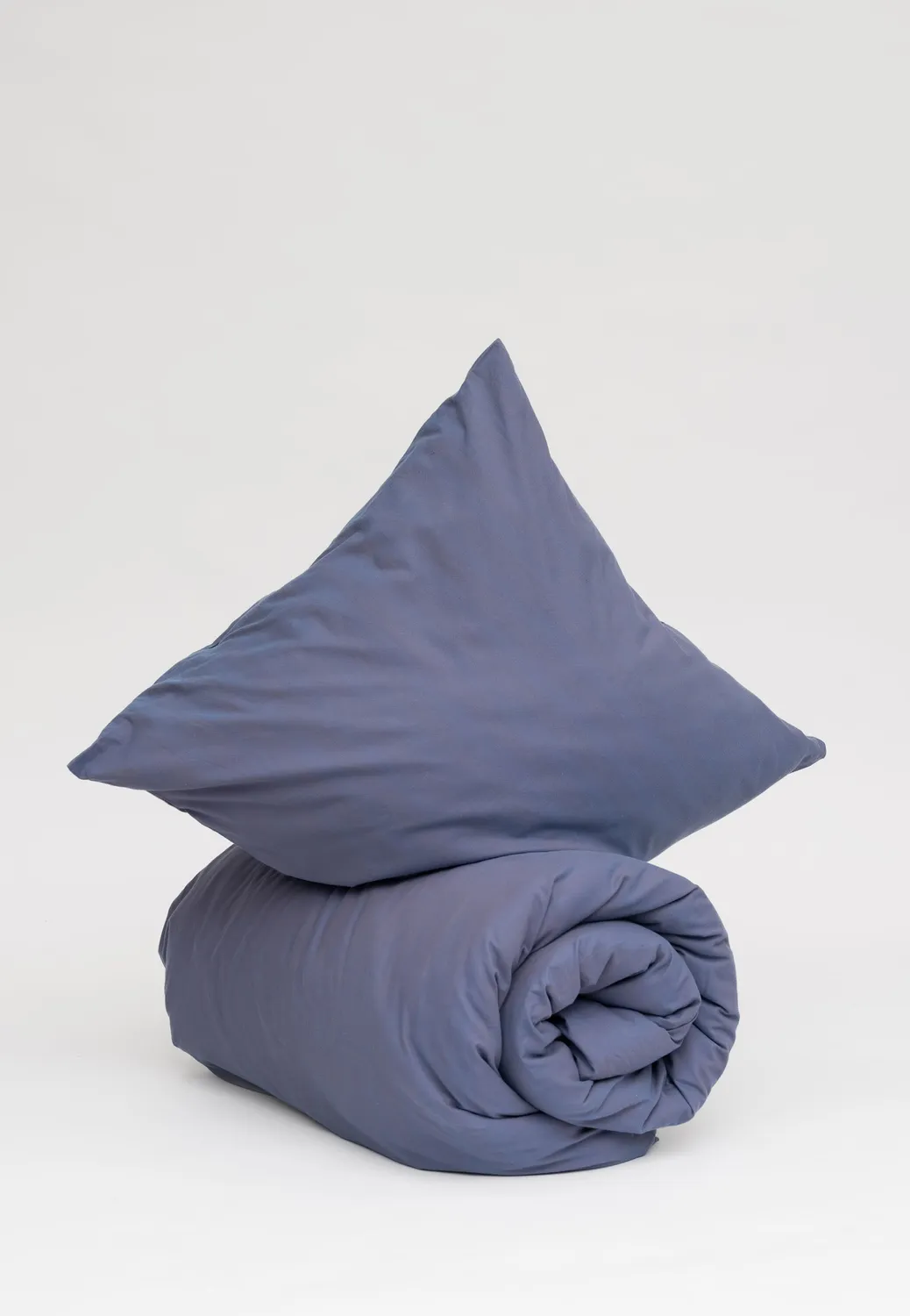 MELA HIMANSHU Flanell-Bettwäsche blau herringbone 135x200