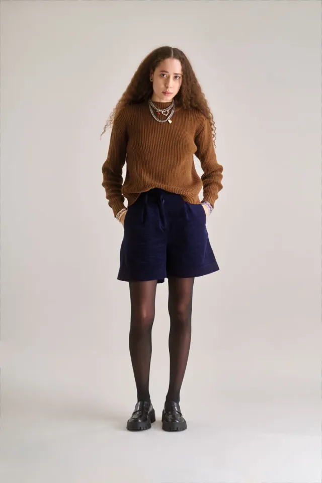 Komodo Lima Cord Short Navy aus Bio-Baumwolle