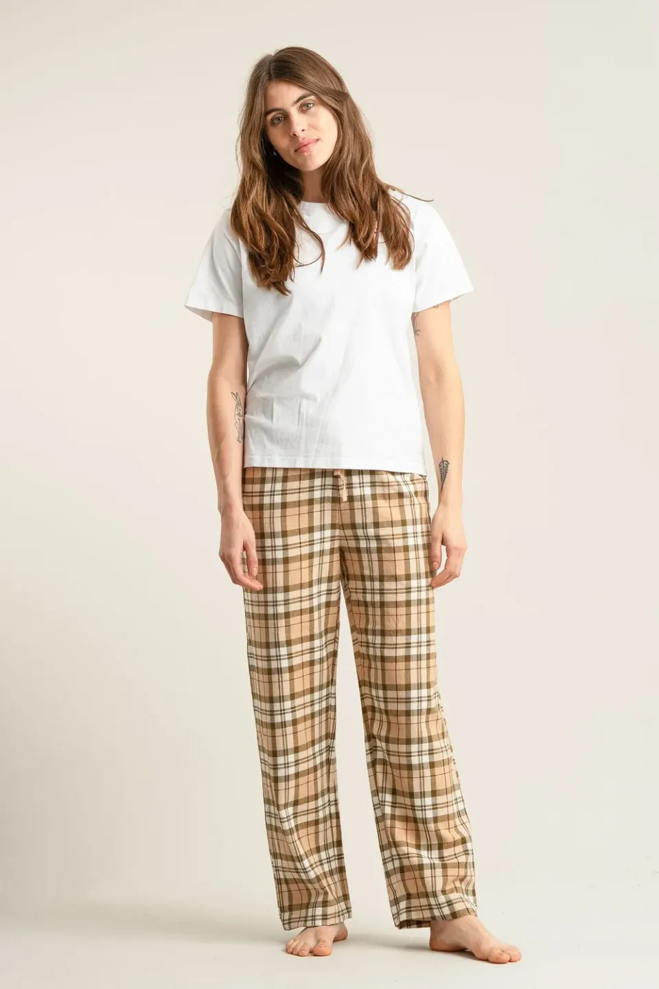 Komodo Jim Jam Pyjamahose Bio-Baumwolle Sand Damen