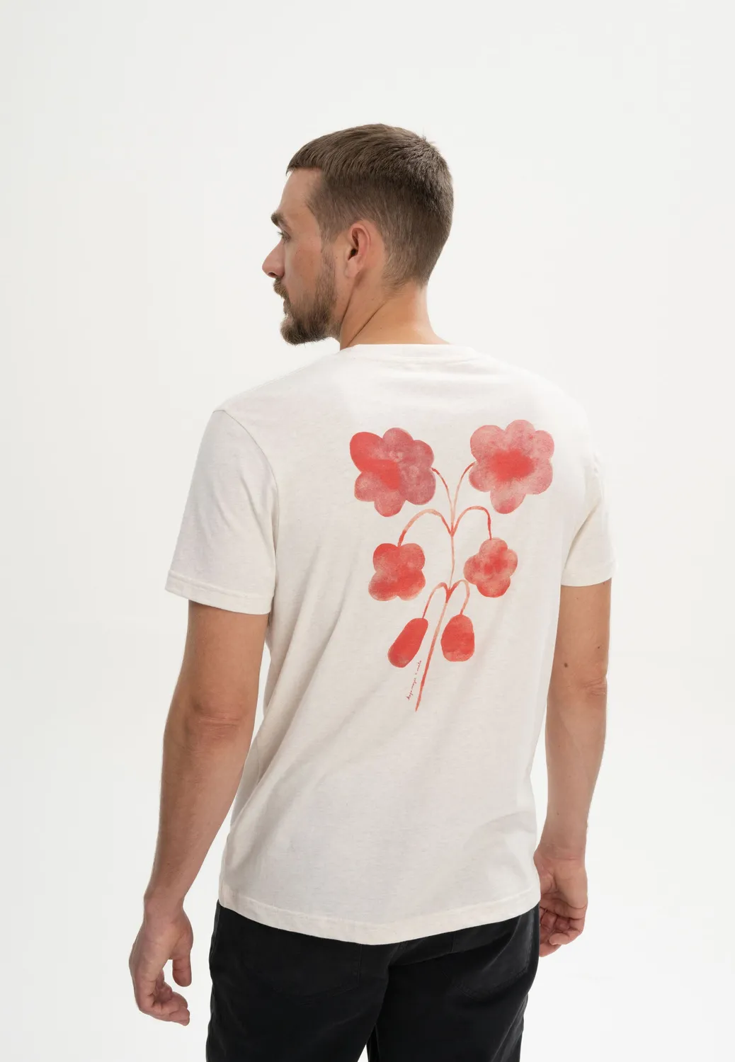 MELA Kaja T-Shirt botanical grün cream melange