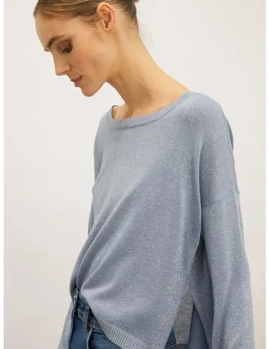 Motivi Oversize-Lurex-Pullover Pullover Viskose Glitzer
