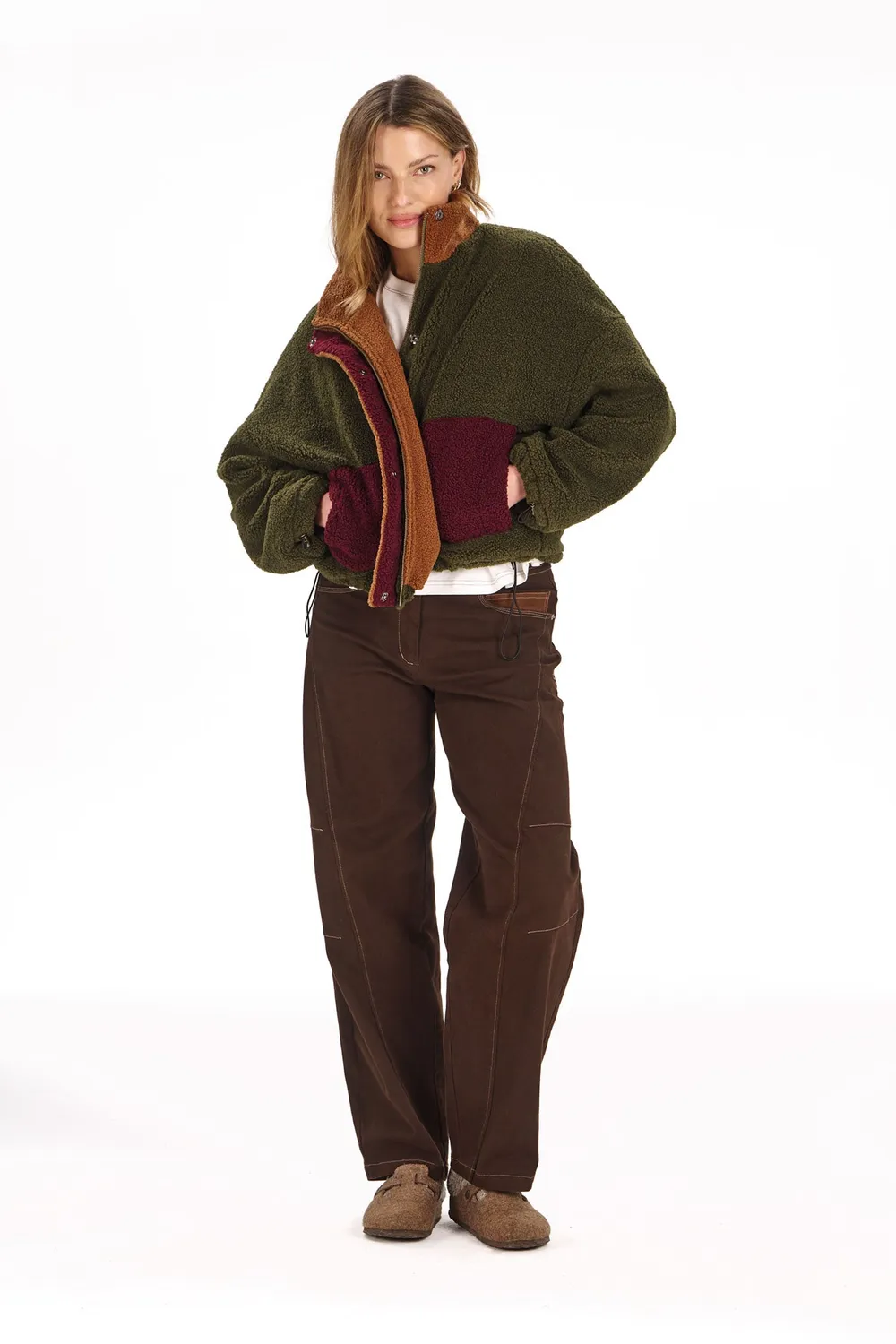 Komodo Lydia Fleecejacke Khaki Recycling