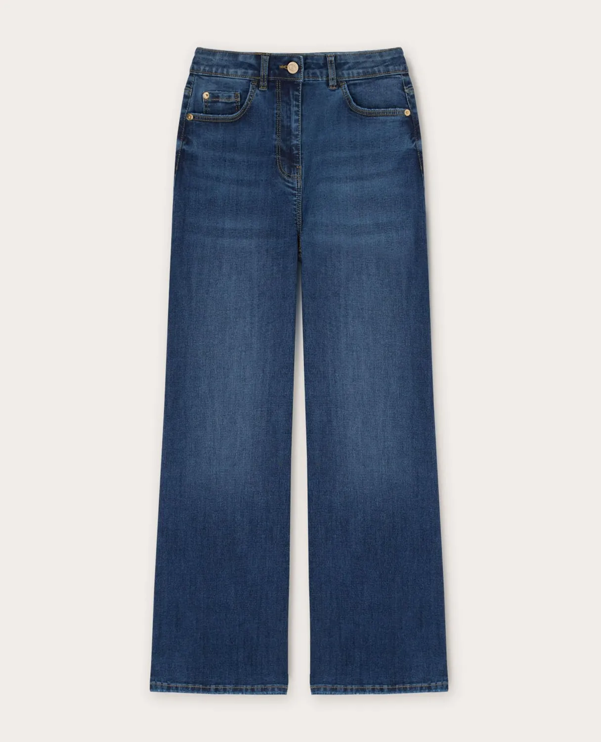 Motivi Lila Jeans weites Bein mittelblau Palazzo