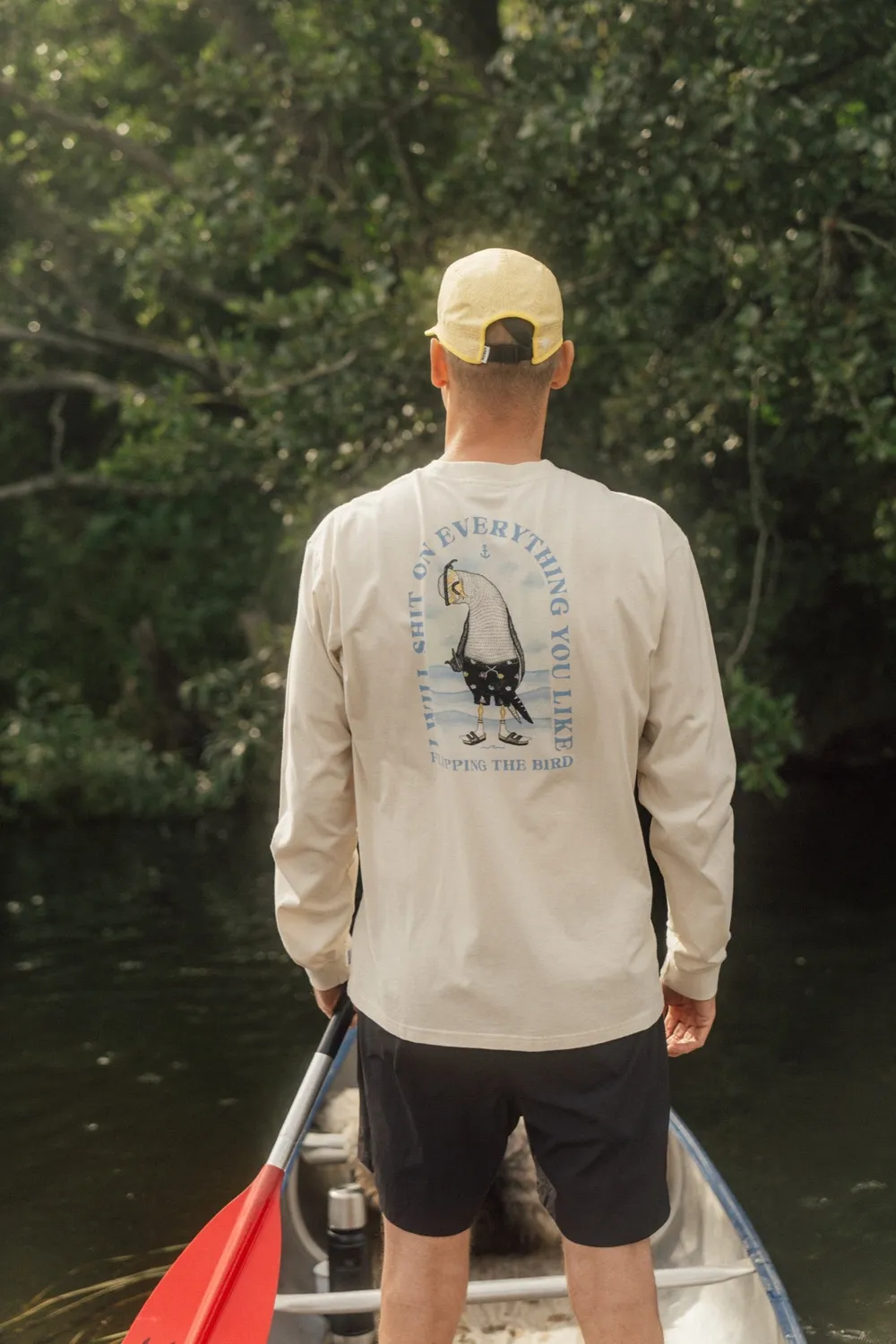 LAKOR Back Flipping Boxfit Langarmshirt Rainy Day