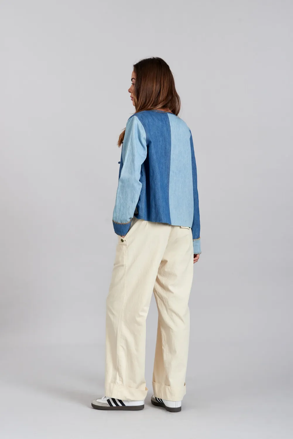 Komodo Nelly Organic Cotton Jacke Blau Patchwork