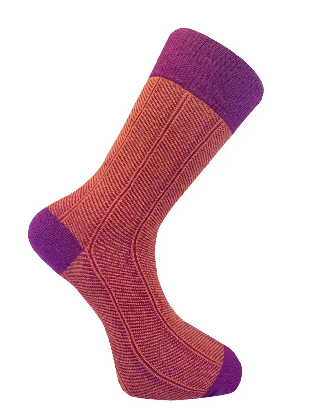 KOMODO HERRINGBONE Bio-Socken Auburn GOTS Unisex