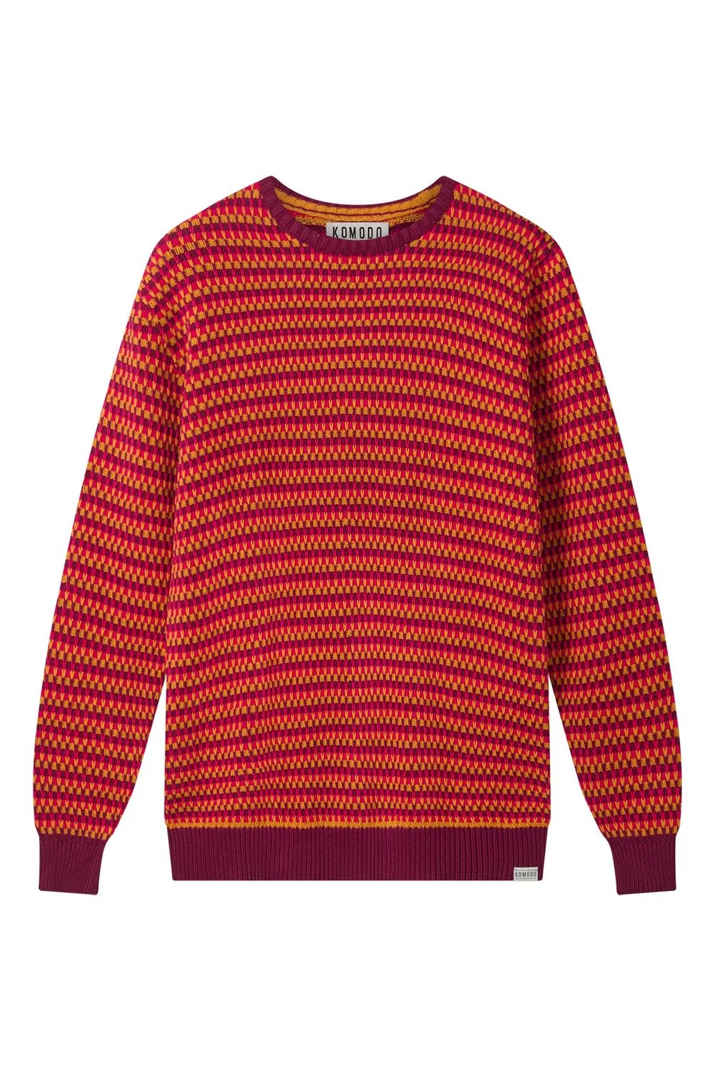 Komodo Kai Pullover Weinrot aus Bio-Baumwolle