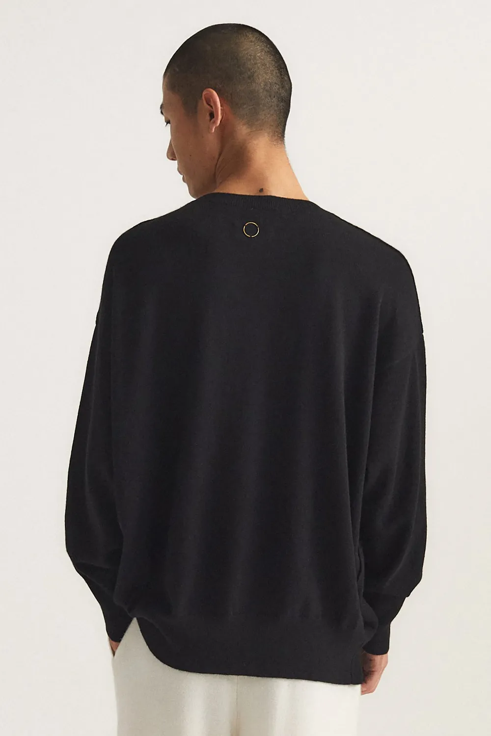 Oyuna Borte Pullover Schwarz Kaschmir Rundhals